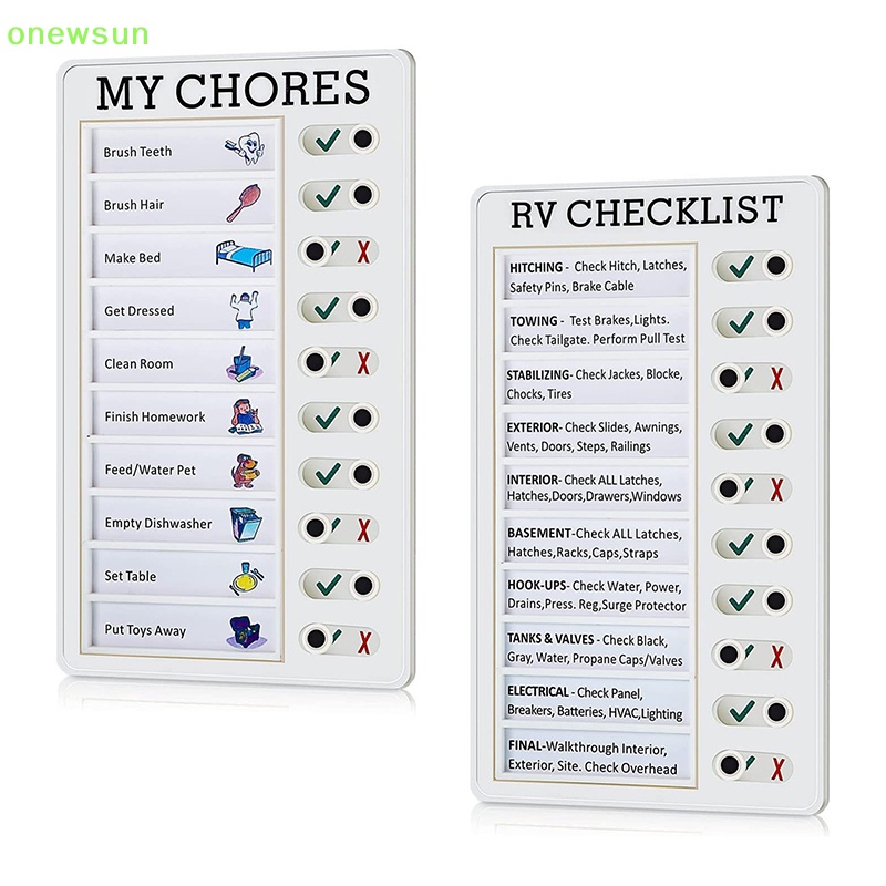 Onewsun checklist check plan bulle board memorandum essential learn hot sales phát triển thói quen trẻ em mới