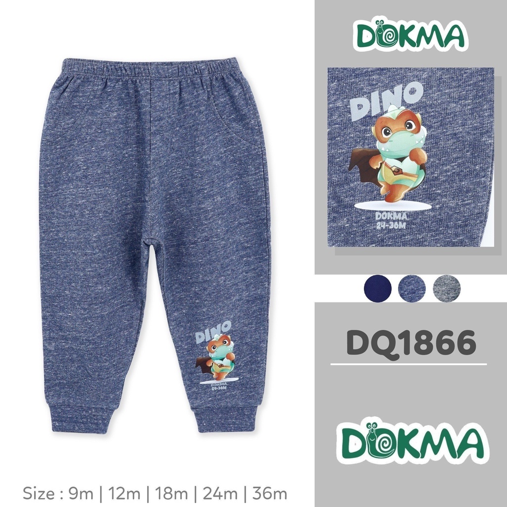 Quần Dài Bo Gấu Cotton, Da Cá Mỏng DOKMA Cho Bé DQ1943, DQ1866