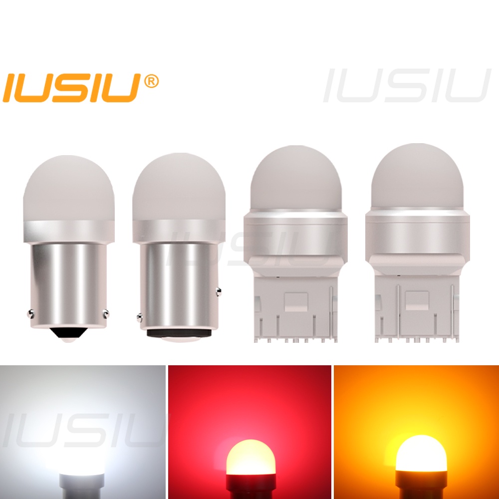 Iusiu original car bulb 1156 bau15s ba15s 1157 đèn phanh led bay15d t20 7440 7443 đèn báo lùi p21w py21w w21w w21 5w p21 5w drl đèn báo rẽ công viên đuôi xe máy 12v