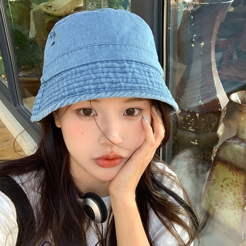 Nón Tai Bèo Vải Jean Phong Cách Hàn Quốc Thời Trang Mùa Hè Cho Nữ