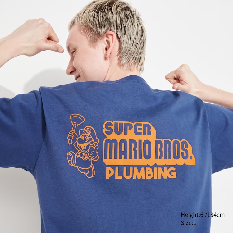 UNIQLO Nhân Vật SUPER MARIO BROS Áo Thun Tay Ngắn In Hình Phim UT 8627