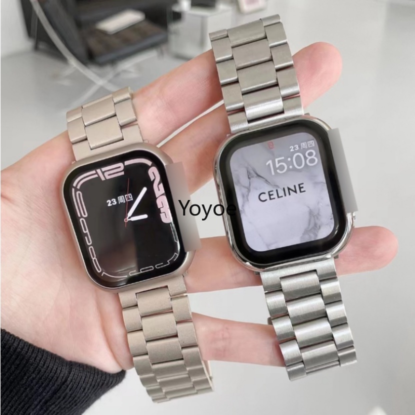 Dây Đeo Inox Nhiều Màu Sắc Cho Đồng Hồ Thông Minh Apple Watch 49mm 40mm 44mm 42mm 38mm 41mm 45mm Series 8 7 SE 6 5 4 3 2 1Starlight