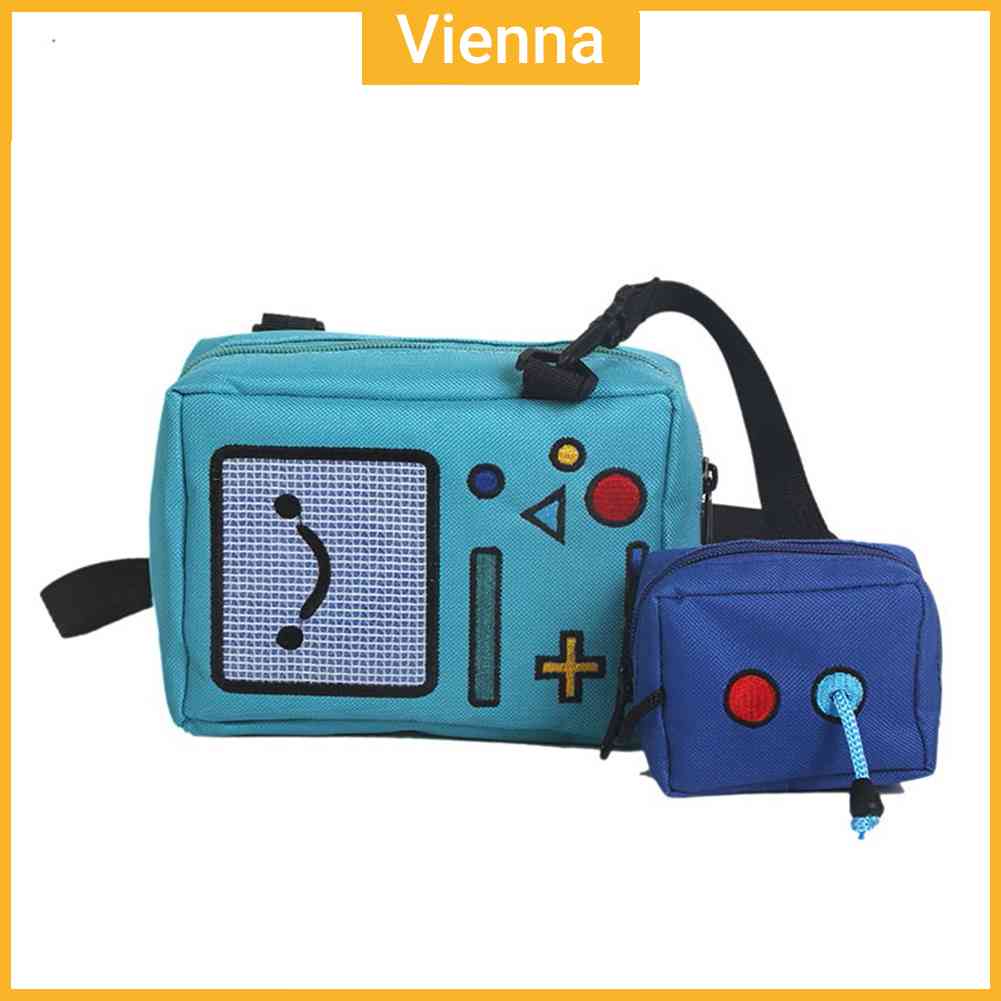 Túi Đeo Chéo Vải Bố Mini In Hình Robot Thời Trang Cho Nữ