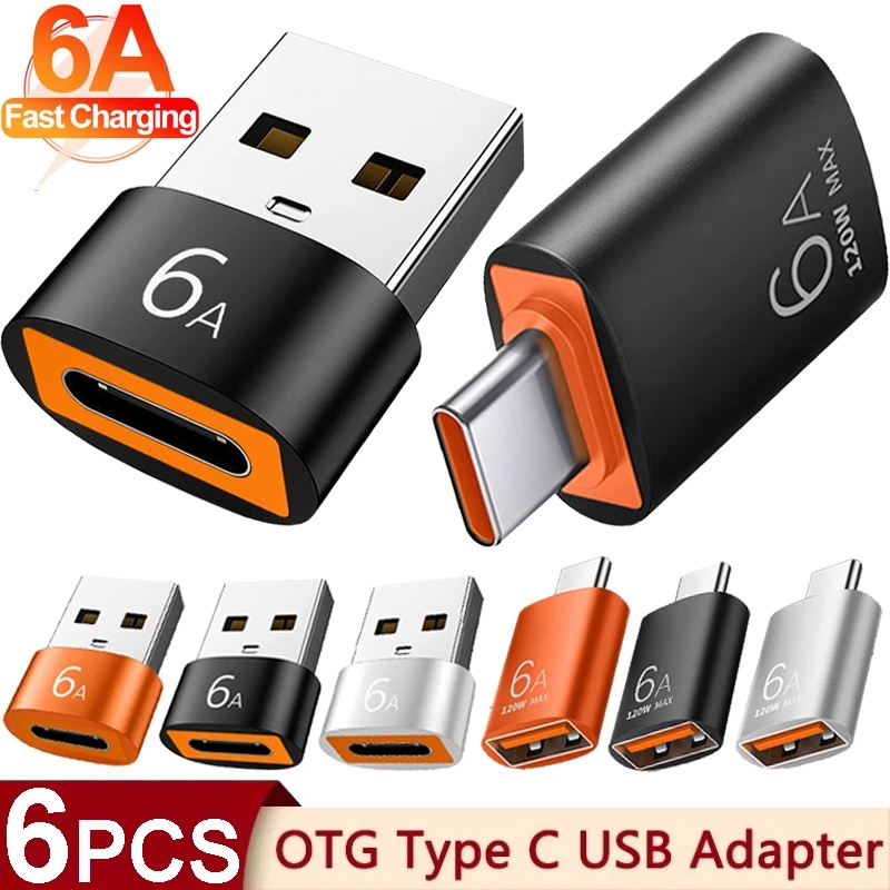 Đầu Chuyển Đổi 6A USB Sang Type C Sang USB OTG USB 3.0 Cho Điện Thoại / Máy Tính / MacBook Pro