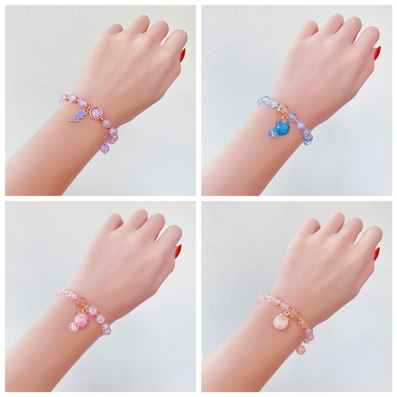 Vòng Tay Chuỗi Hạt Pha Lê Hoa Cúc Nhỏ Đơn Giản Thời Trang Hàn Quốc Dành Cho Nữ