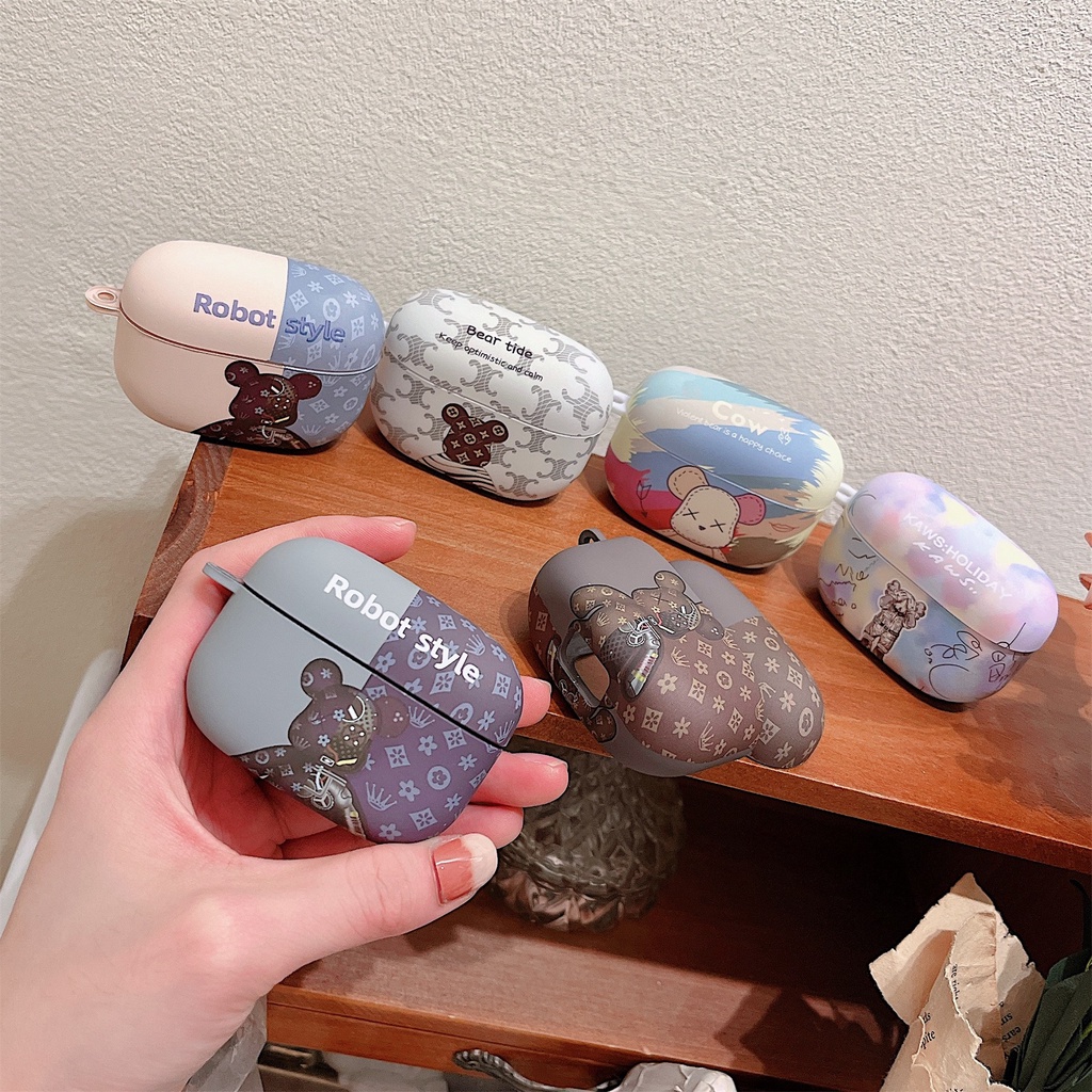 Vỏ Bảo Vệ Hộp Sạc Tai Nghe bluetooth Không Dây Sony LinkBuds S WF-LS900N Hình Gấu Hoạt Hình Dễ Thương Kèm Móc Treo Tiện Dụng