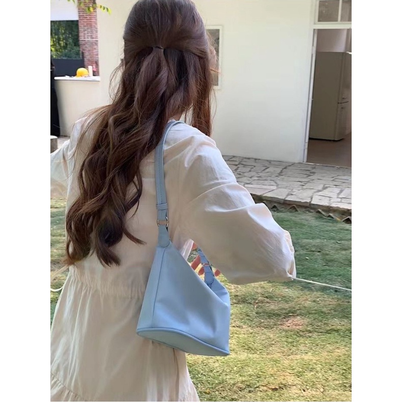 Túi Xách Đeo Vai / Kẹp Nách Chất Liệu Nylon Phong Cách Thời Trang Hàn Quốc Cho Nữ