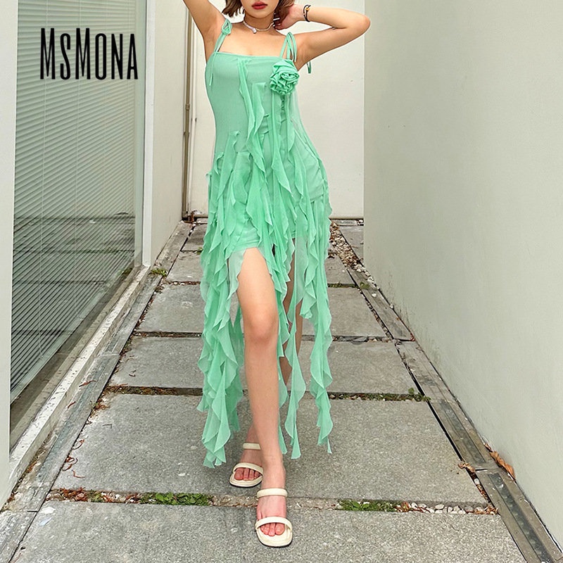 Đầm Không Tay Màu Trơn Phối Tua Rua Thời Trang 2023 Cho Nữ