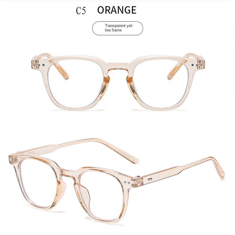 Kính Mát Gọng Vuông Chống Ánh Sáng Xanh Phong Cách Retro Dành Cho Nam Nữ