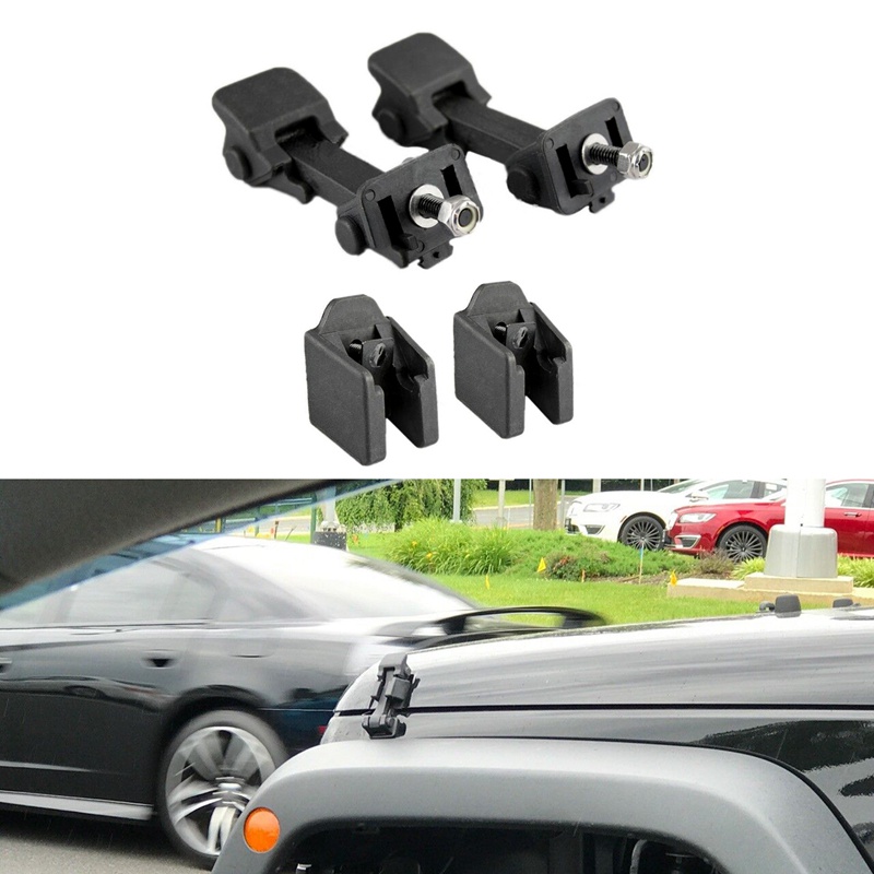 1 cặp Chốt &amp; Giá đỡ mui trước 55395653Af 55395652Ac cho Jeep Wrangler JK 2007-2018