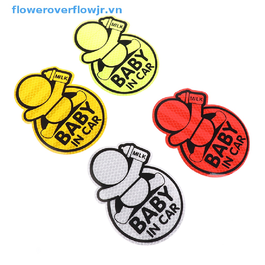 Sticker Vinyl in Chữ Baby On Board Dễ Thương Dán Trang Trí Xe Hơi