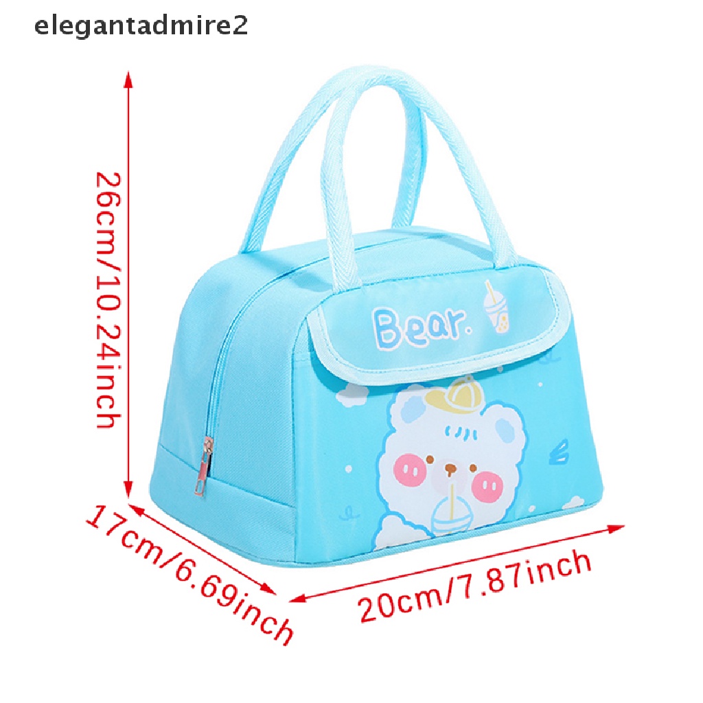 [Gant] Túi Tote Đựng Thức Ăn Trưa Hình Gấu Dễ Thương Giữ Nhiệt Tiện Lợi Du Lịch Dã Ngoại Cho Nữ Sinh / Trường Học