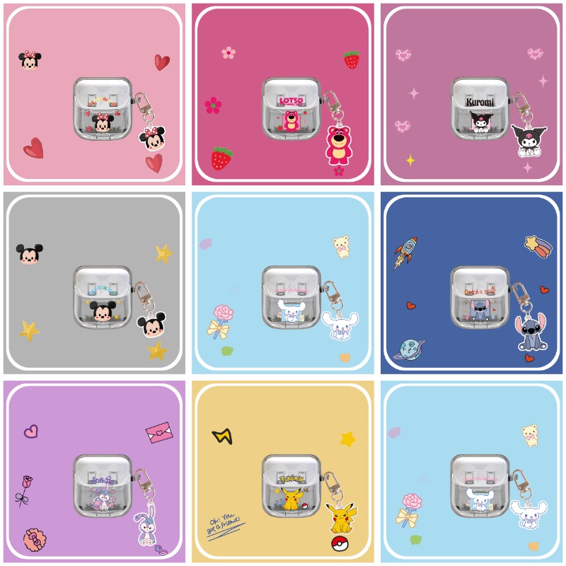 【Yosemite】For Havit TW945 ốp tai ng Havit TW945 Case Vỏ Bảo Vệ Hộp Sạc Tai Nghe Trong Suốt Họa Tiết Hoạt Hình Kulomi Dễ Thương