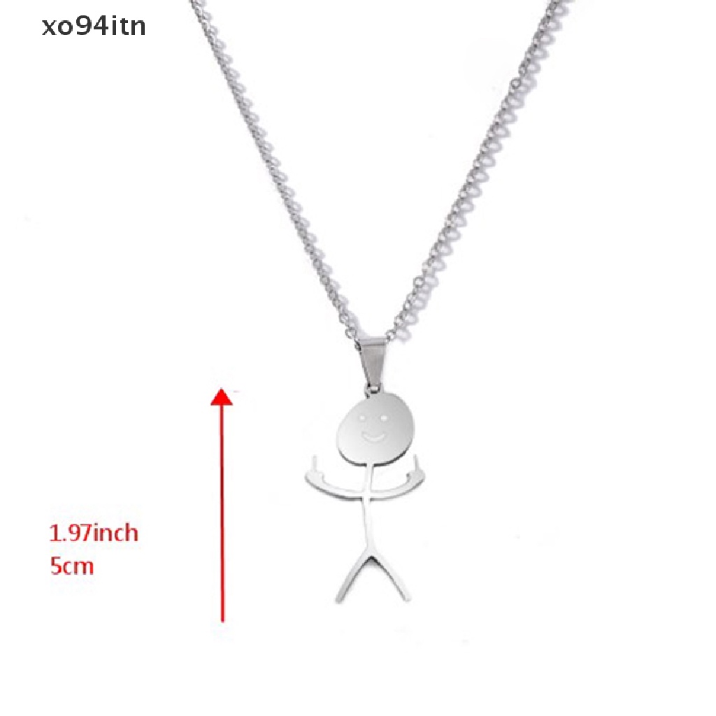 Tn Vòng cổ Mặt Hình Chìa Khóa Xe Hơi / Búp Bê Stickman Dễ Thương Làm Quà Tặng