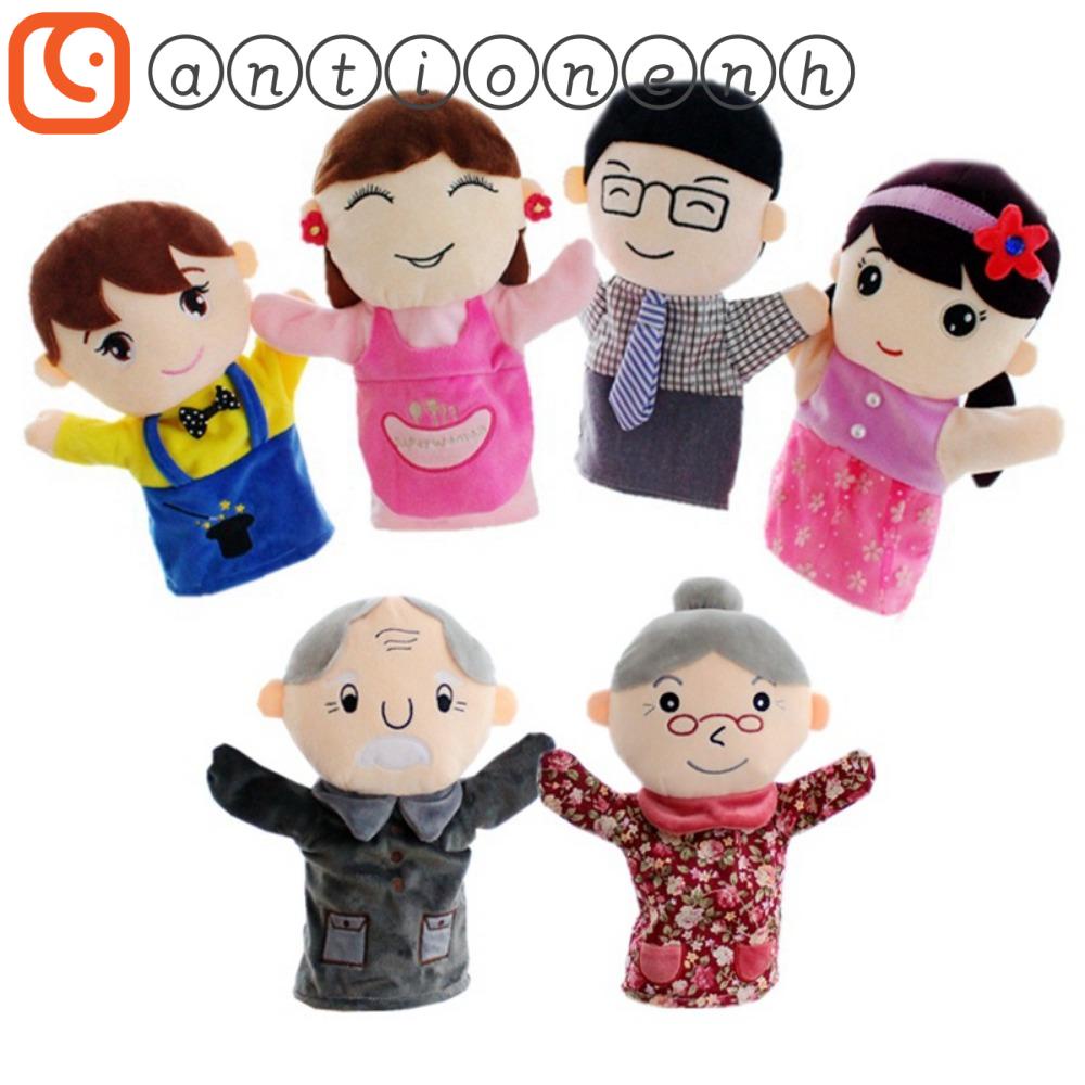 Rối Bông Đeo Ngón Tay Hình Thành Viên Gia Đình Bằng Vải Mềm Mại Dùng Để Kể Chuyện