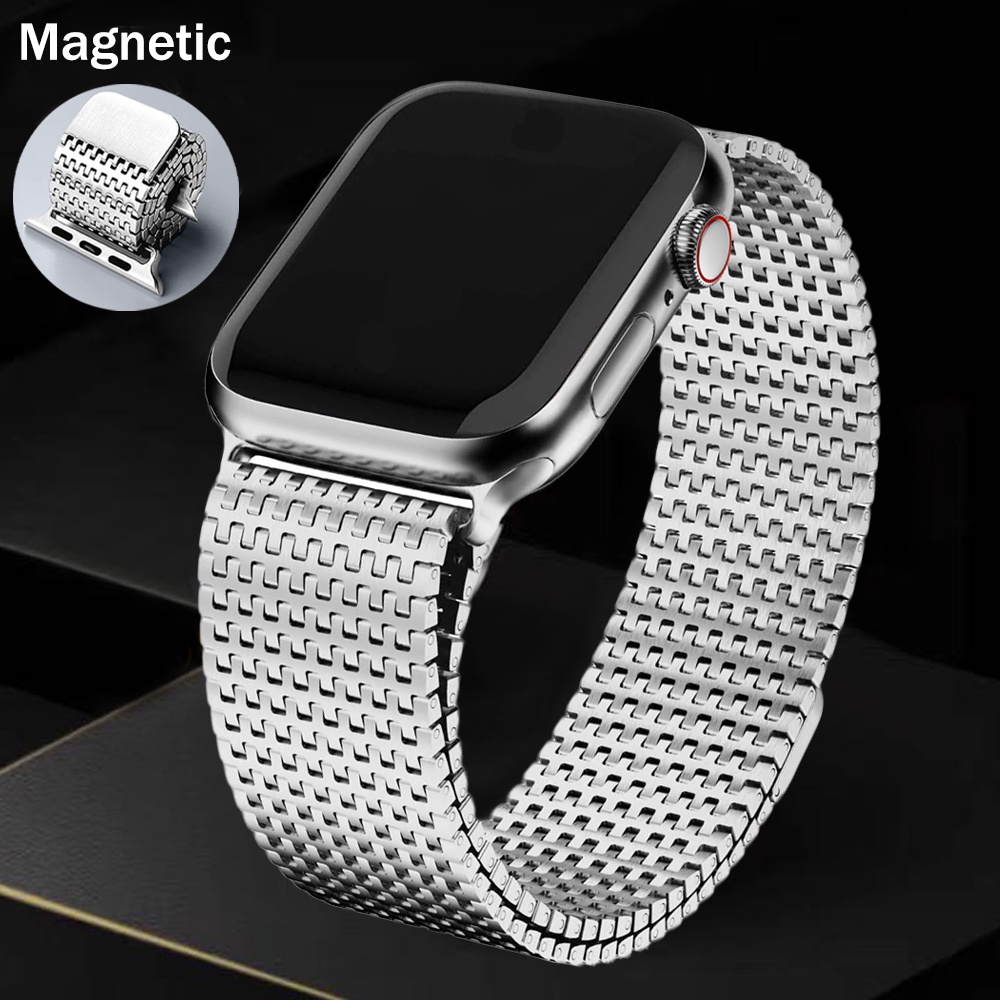 Dây Đeo Từ Tính Cho Đồng Hồ Thông Minh Apple Watch 8 7 Ultra 49mm 45mm 41mm 38 42mm 8 6 5 4 3 SE 40 44mm