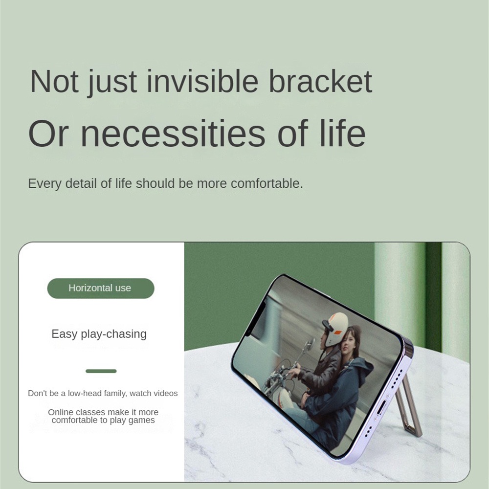 Giá Đỡ Điện Thoại Di Động Giá Đỡ Điện Thoại Di Động Gắn Được Siêu Mỏng Mới Giá Đỡ Điện Thoại Di Động Vô Hình Có Thể Gập Lại Sáng Tạo Giá Đỡ Kịch Tính Đuổi Theo 【Pwatch】