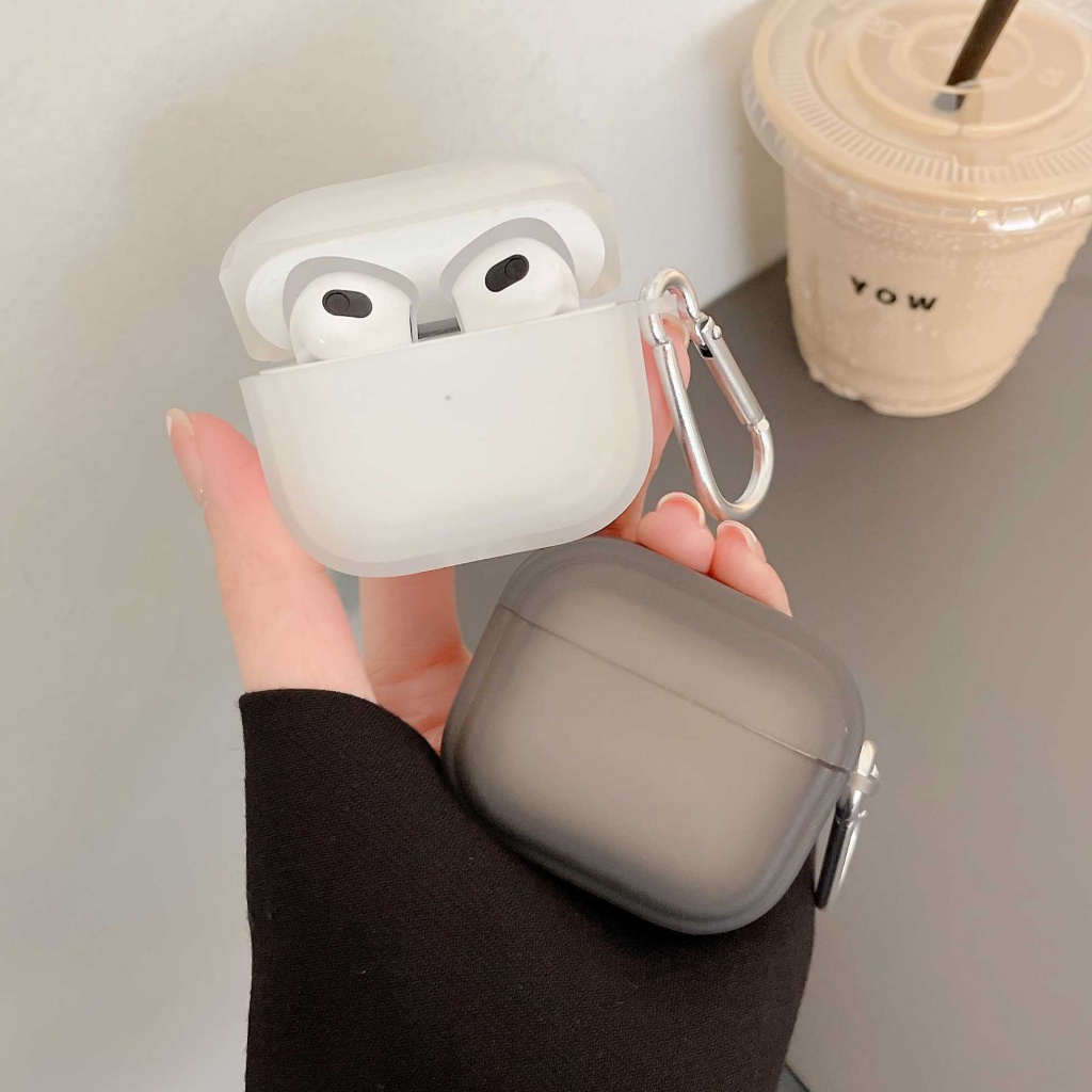 Vỏ Bảo Vệ Hộp Sạc Tai Nghe Airpods 1 2 3 Pro 2 Bằng Silicon Màu Nhám Thời Trang