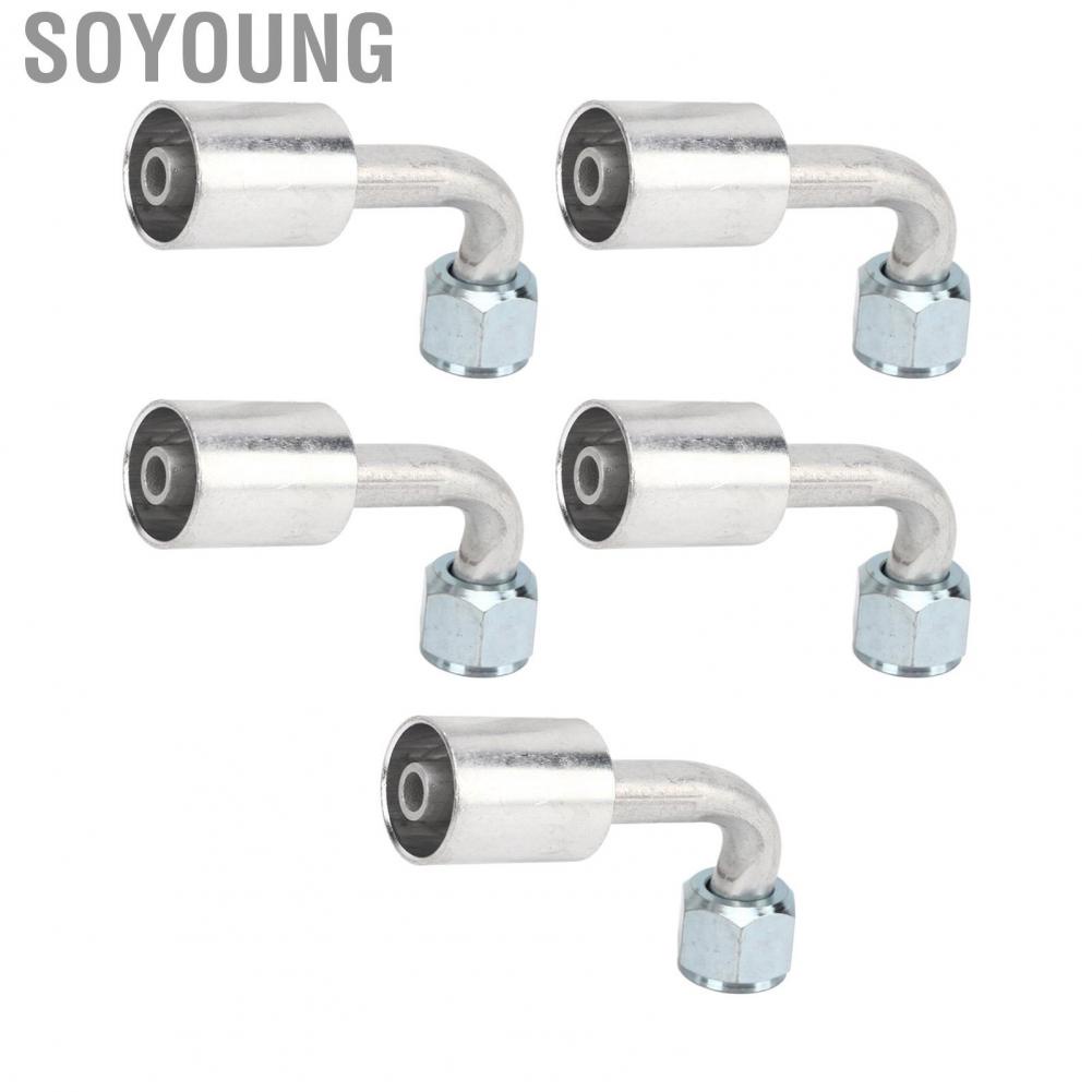 Soyoung Car Air Conditioner Connector  1/2in 10PCS Angled 90° Exquisite Appearance Adapter for Truck