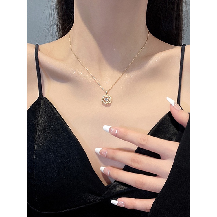 Vòng cổ Bạc 925 Mặt Hình Hoa Hướng Dương Đơn Giản Thời Trang Cho Nữ