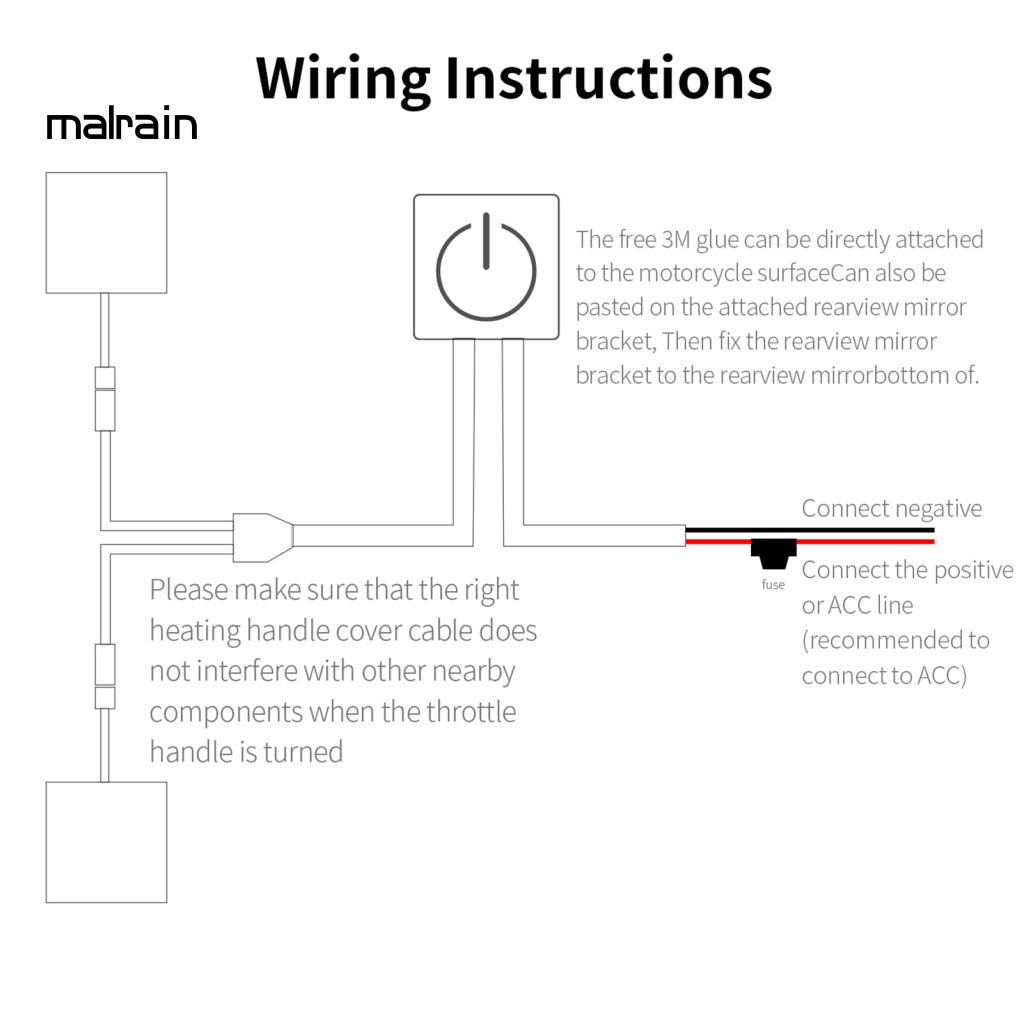 Thiết Bị Điều Khiển Nhiệt Độ Tay Lái Xe Máy 12V
