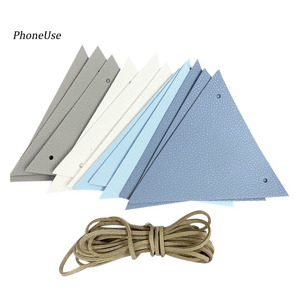 Pu Set 12 Dây Cờ Tam Giác Chống Thấm Nước ST310 Trang Trí Ngoài Trời