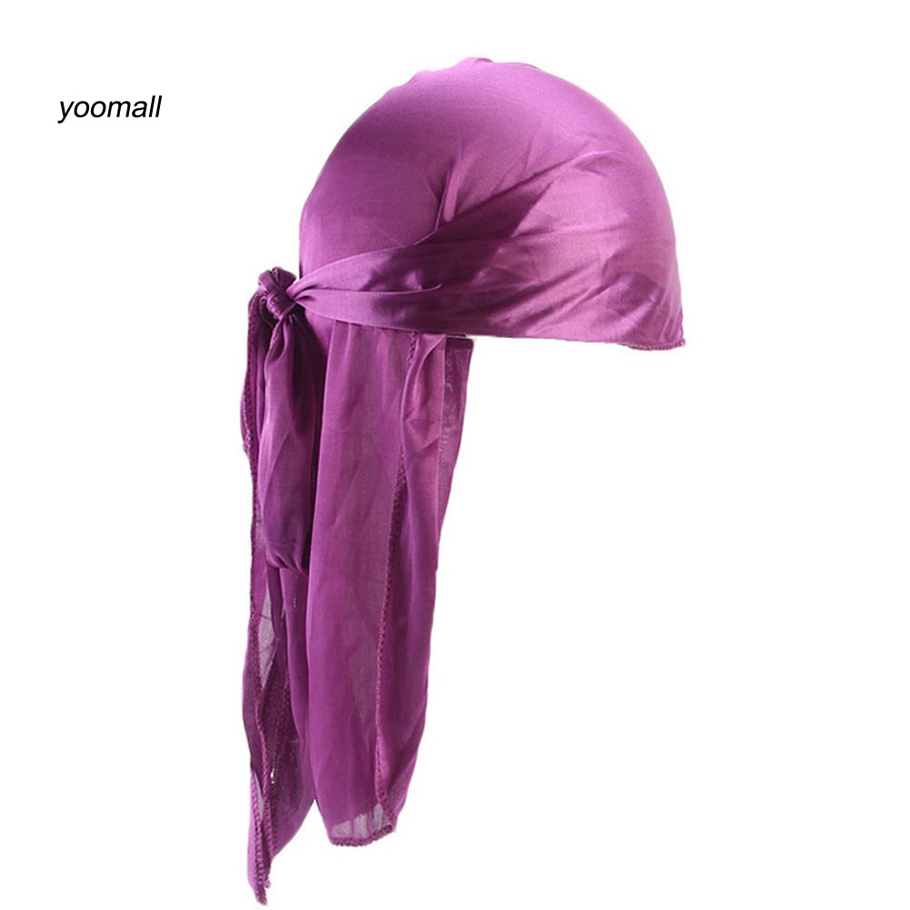 Yo / Mũ Turban Lụa Trơn Màu Thoáng Khí Dành Cho Nam Nữ Đi Xe Đạp