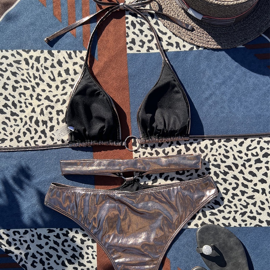 Bộ Bikini Dạ Quang Ánh Kim Quyến Rũ Cho Nữ