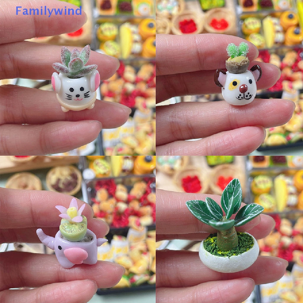 1 Đồ trang trí Chậu Cây Mini Trang Trí Nhà Búp Bê 1: 12