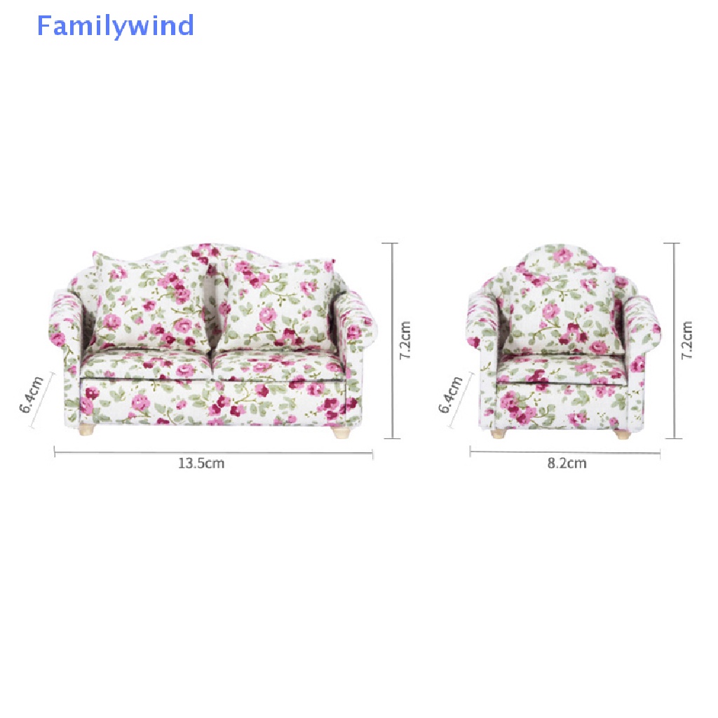 1 Mô Hình Ghế sofa mini Trang Trí Nhà Búp Bê Phong Cách Châu Âu