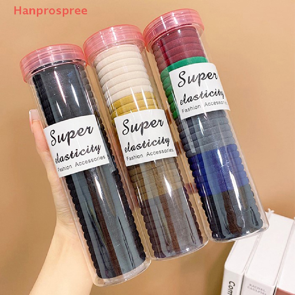 Set 30 Dây Buộc Tóc Cao Su Co Giãn Màu Trơn Dễ Thương Cho Bé Gái