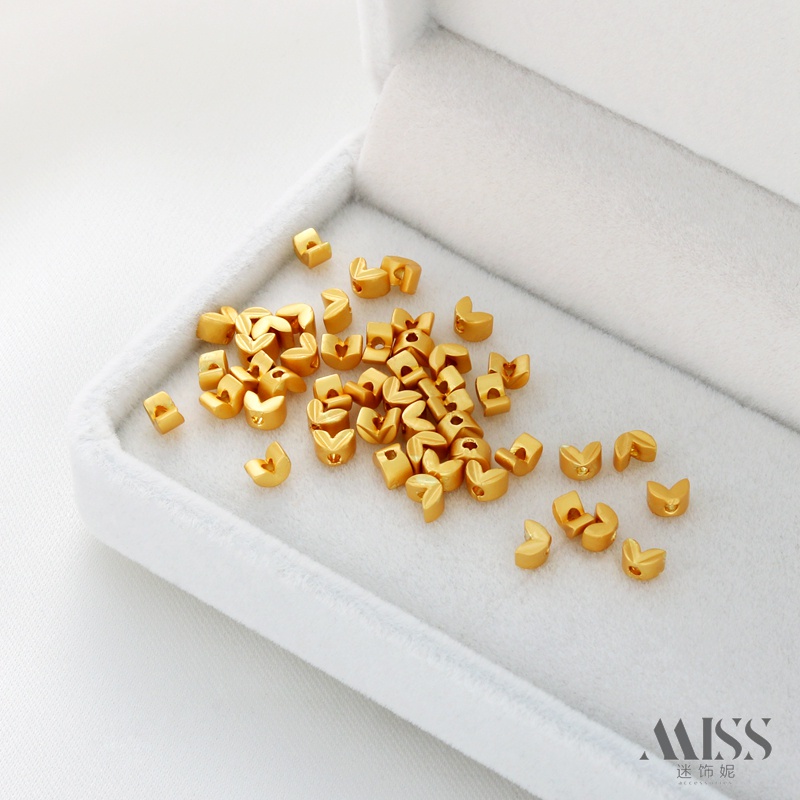 Set 10 Hạt Xỏ Lỗ Tai / Vòng Tay / Dây Chuyền Hình Đầu Thỏ Màu Sắc Xinh Xắn diy