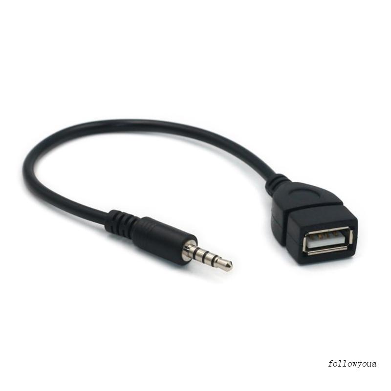 Giắc Chuyển Đổi Từ USB Fol USB Sang AUX Sang USB 3.5mm Chuyên Dụng Cho Xe Hơi