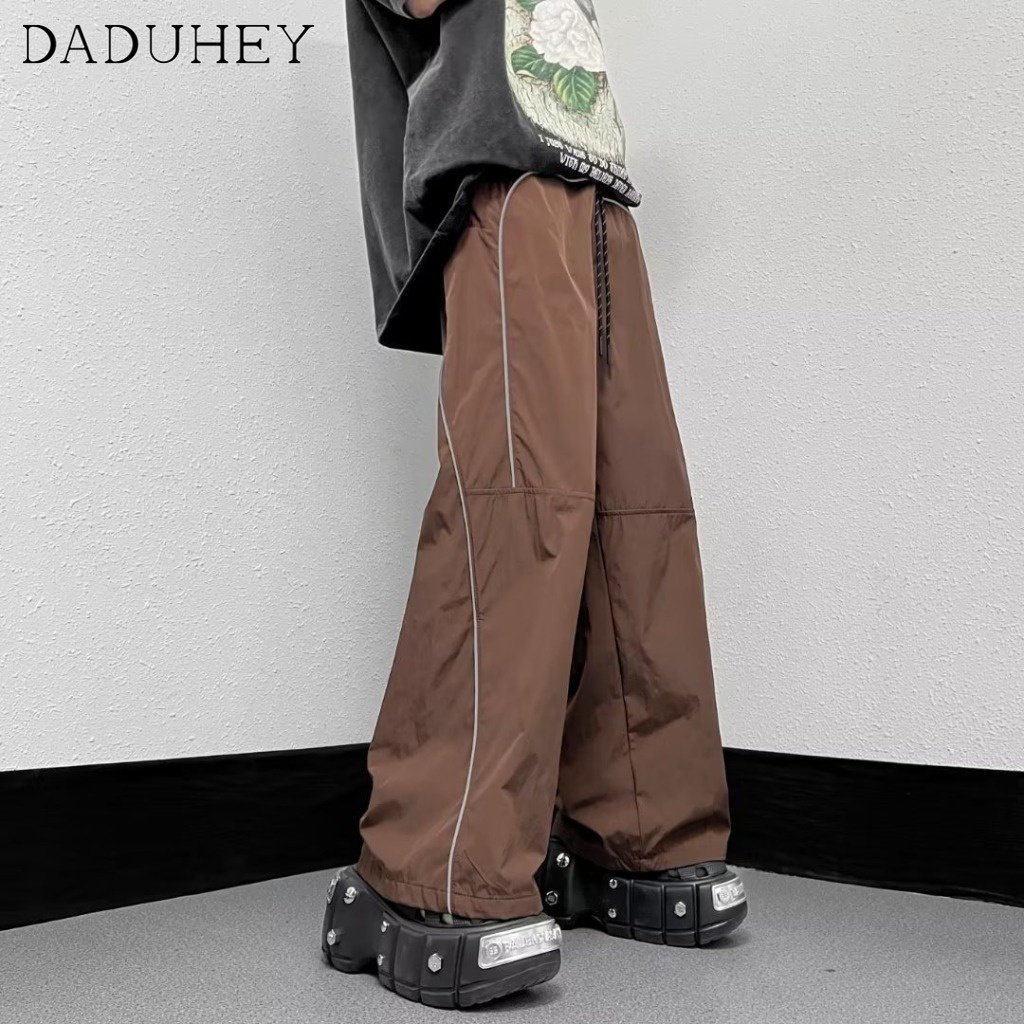 DaDuHey 2023 New Loose Straight Solid Color Sweatpants Men's and Women's Korean-Style Fashionable All-Matching Wide-Leg Casual Pants