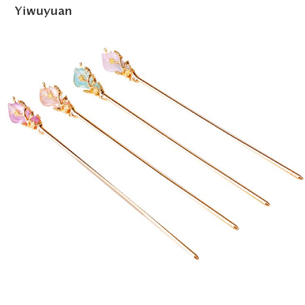 Trâm Cài Tóc Kim Loại Đính Đá Phong Cách Trung Hoa Cổ Điển Cho Nữ