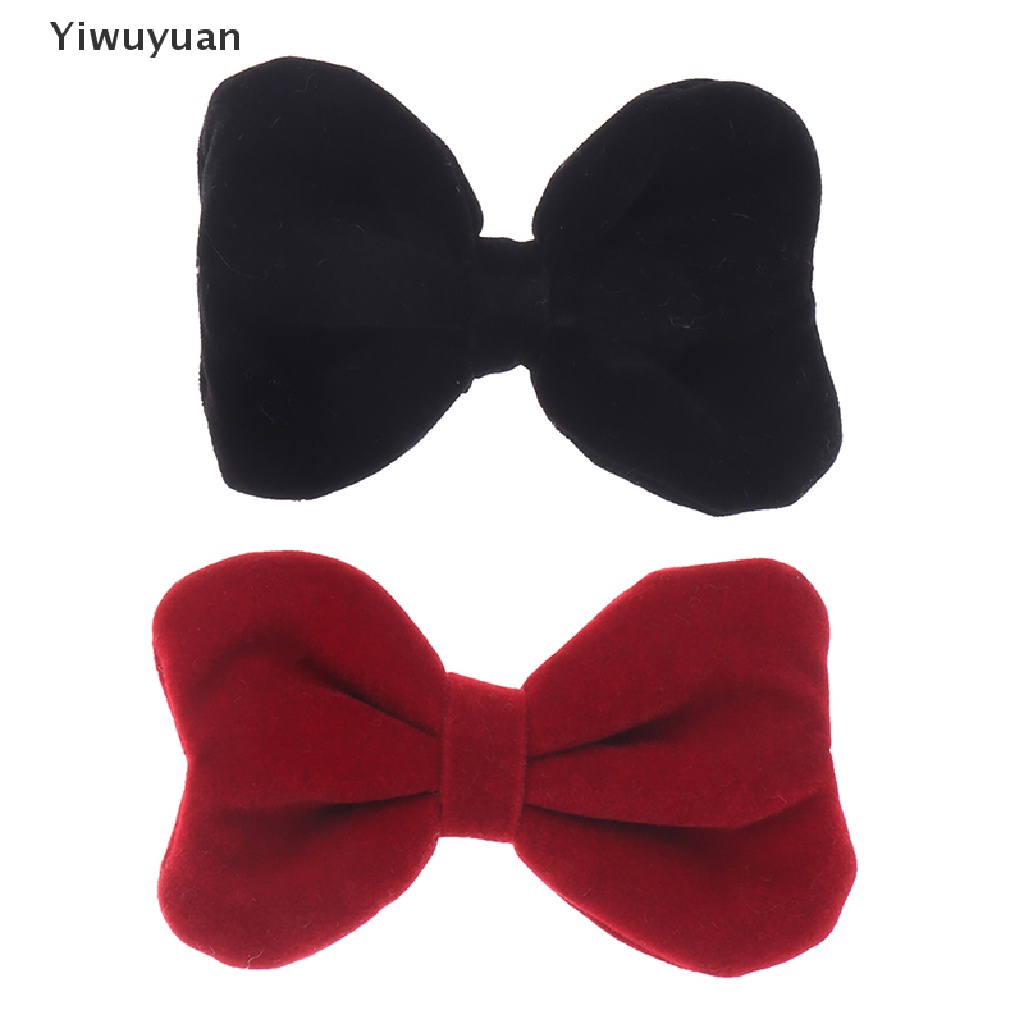 &lt; Yiwuyuan &gt; Kẹp Tóc Mái Bằng Nhung Đính Nơ Cho Nữ Đang Giảm Giá