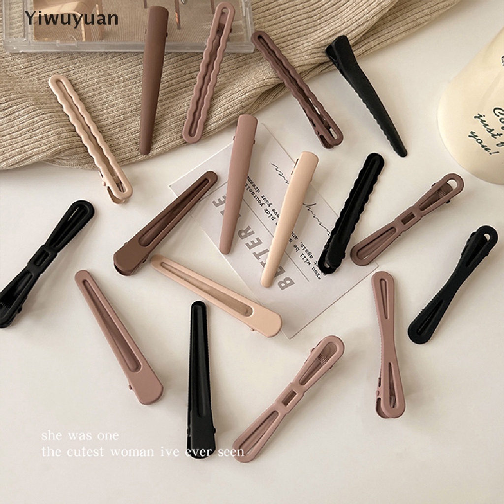 &lt; Yiwuyuan &gt; Bộ 3 / 4 Kẹp Tóc Hình Học Mặt Nhám Phong Cách Vintage Mới Cho Nữ