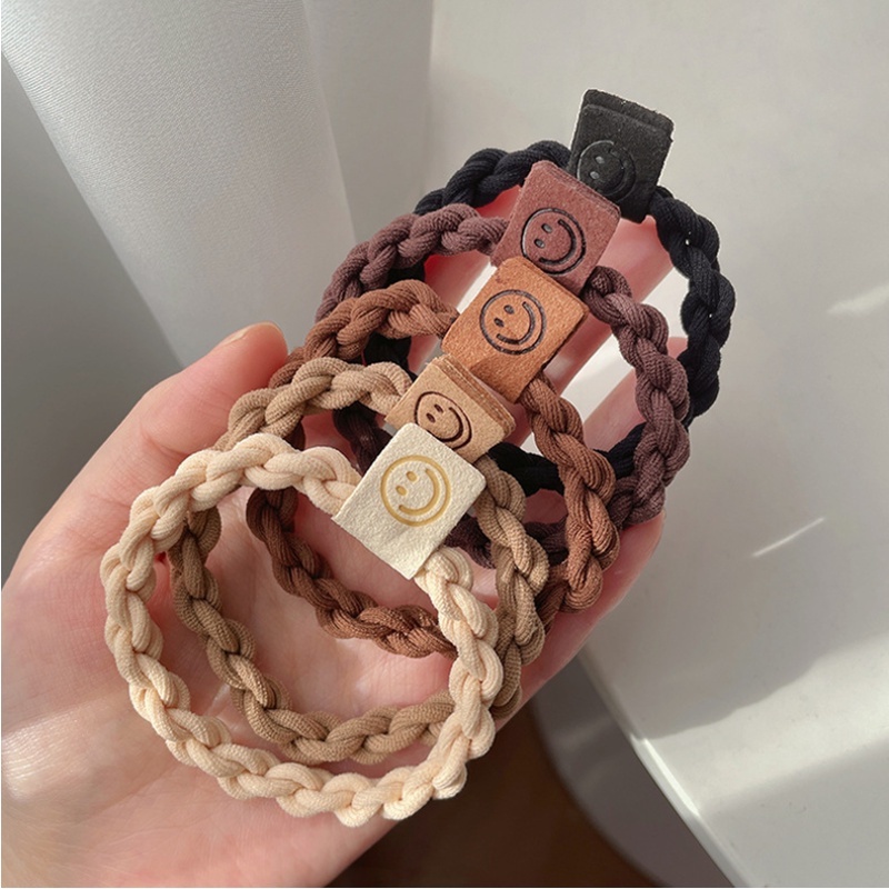 Bộ 5 / 10 Dây Cột Tóc Co Giãn In Họa Tiết Gấu Xinh Xắn Cho Bé Gái