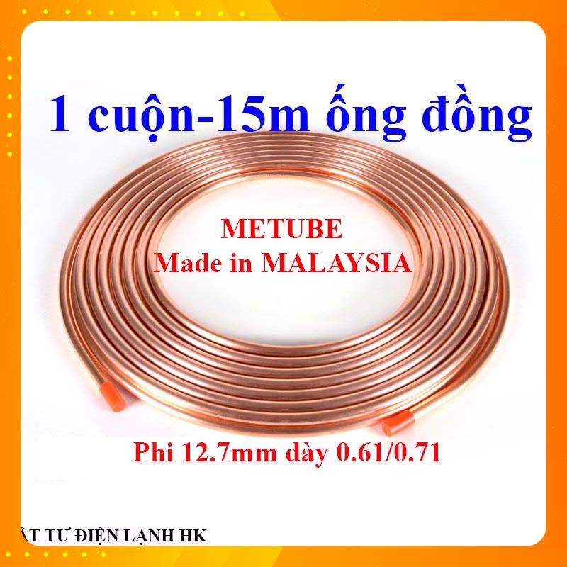 Ống đồng MALAYSIA phi 12.7 dày 0.61mm / 0.71mm Cuộn 15 mét Lắp đặt điều hòa máy lạnh phi 12 - 6 dem 7 zem điều hoà