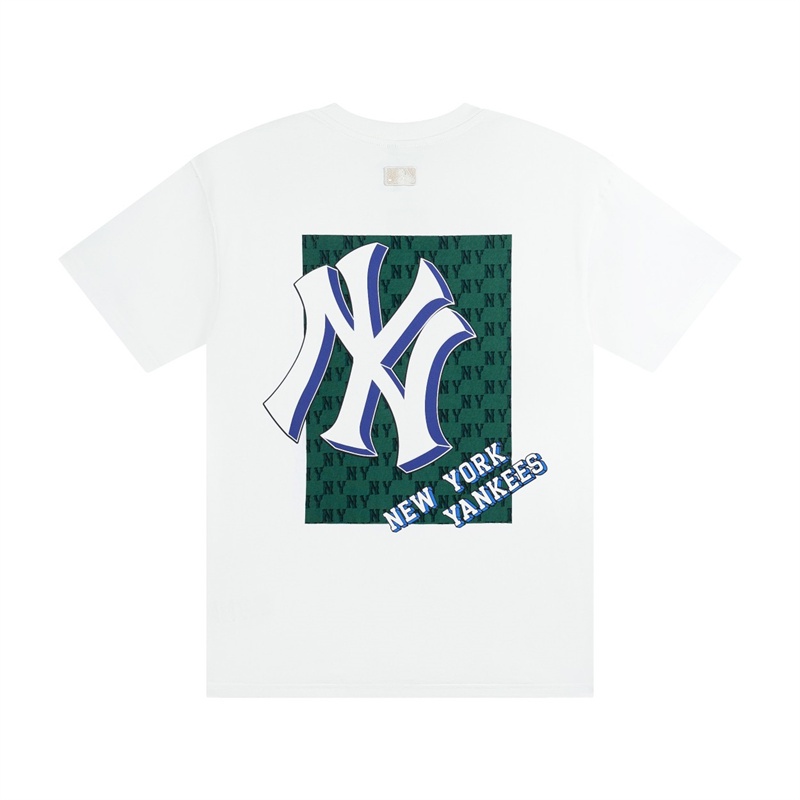 Áo Thun Cotton Tay Ngắn Plus Size In Chữ MLB Thời Trang Unisex