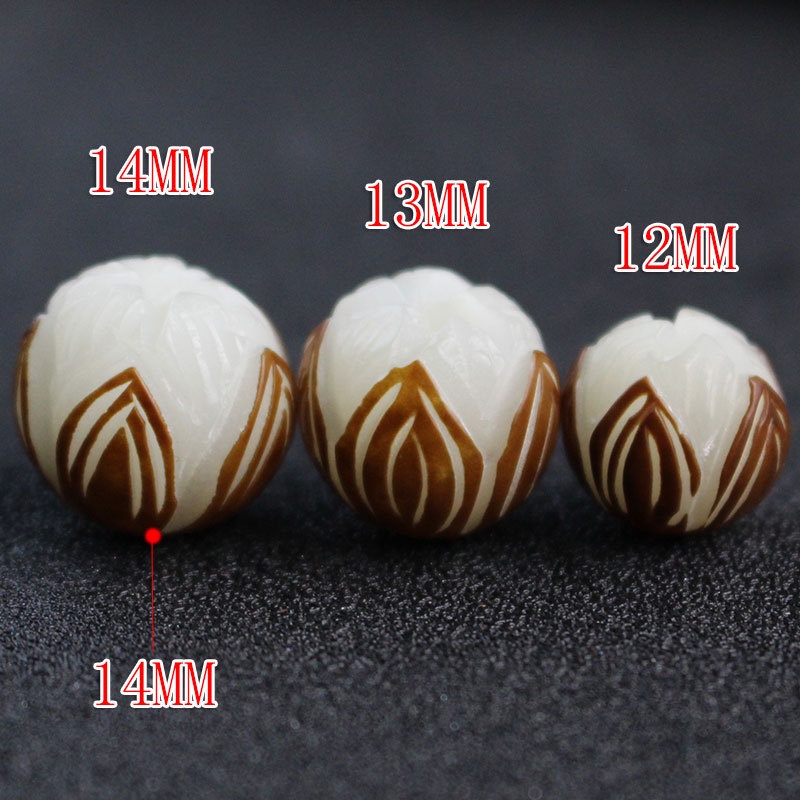 Chuỗi Hạt Bồ Đề Màu Trắng Hình Hoa Sen Dùng Làm Trang Sức DIY