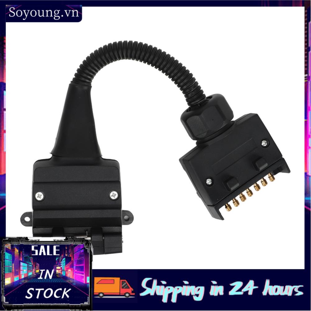 Soyoung Fale To Female Trailer Adapter  Practical Plug Socket ABS for Vehicle