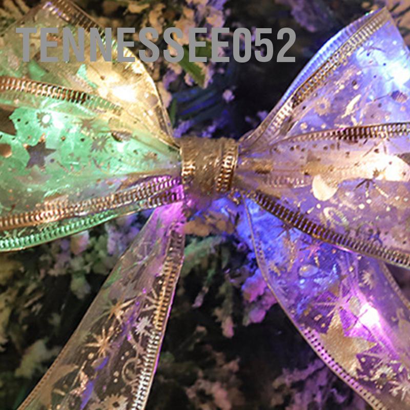 Tennessee052 Đèn dây ruy băng Giáng sinh Trang trí Độ sáng cao cổ tích có thể tái sử dụng cho gia đình