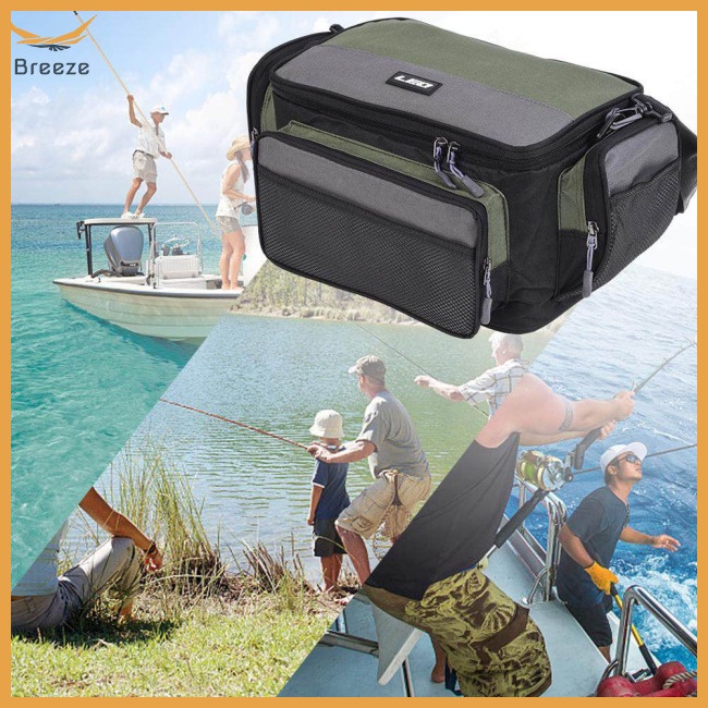 Túi Đựng Dụng Cụ Câu Cá Đa Năng Sức Chứa Lớn 2 Màu Bằng Vải Oxford