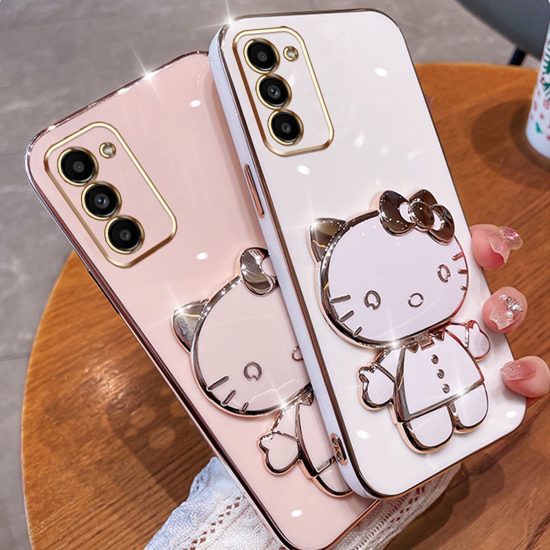 Ốp Điện Thoại Mềm Mạ Điện Đa Năng Tích Hợp Gương Trang Điểm Cho Samsung Galaxy A14 A13 4G 5G A04S A34 A54 5G M23 F23 M52 5G