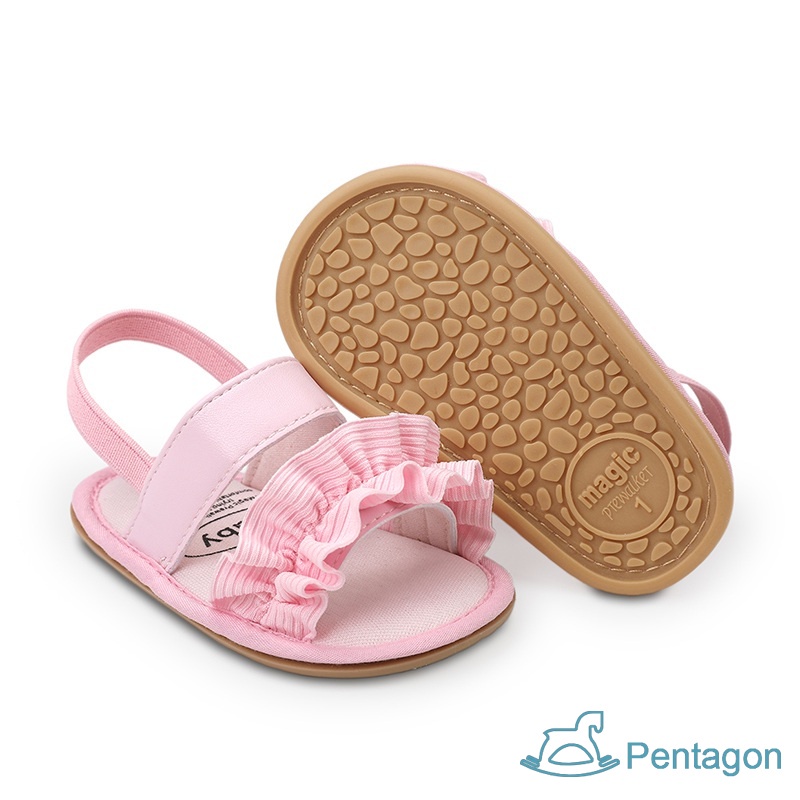 Xăng đan Đế Mềm Chống Trượt Đính Nơ Thời Trang Mùa Hè Cho Bé Gái