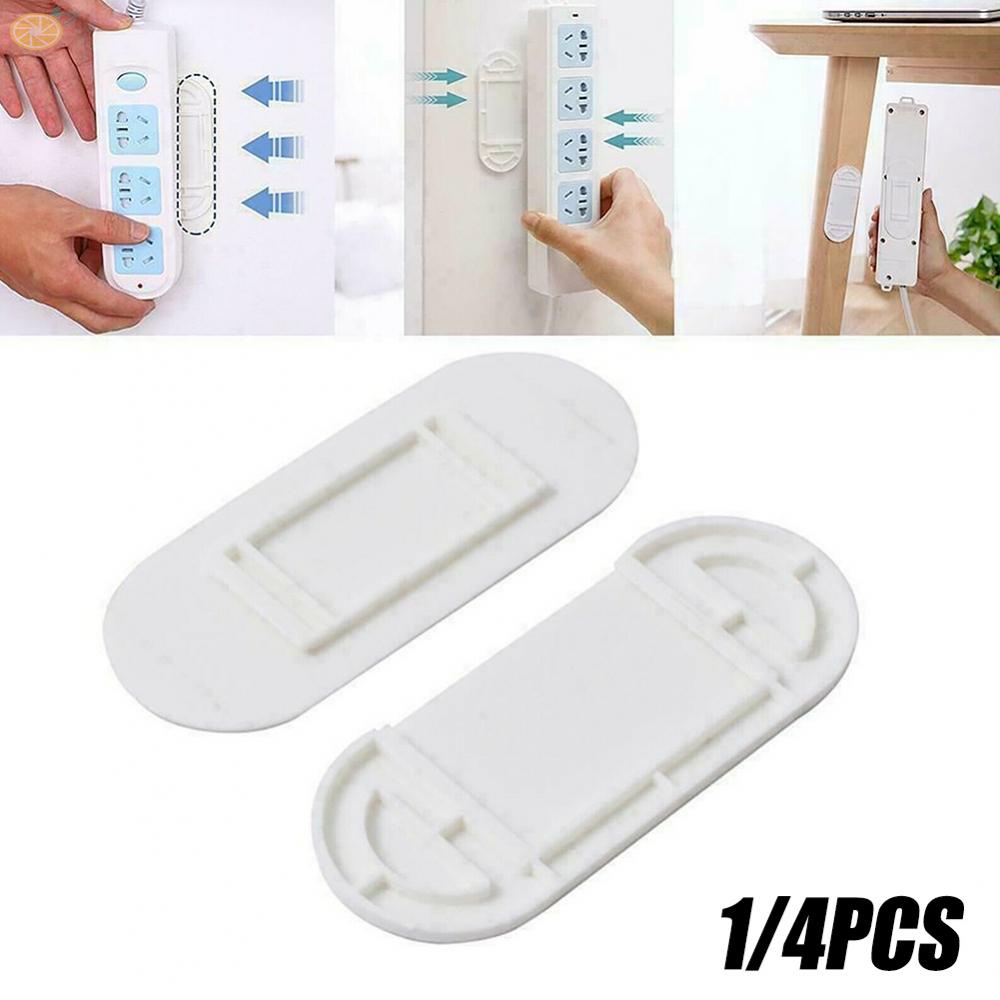 【VARSTR】Power Strip Holder 4pcs Fixer Rack Holder Fixator PP Power Strip White