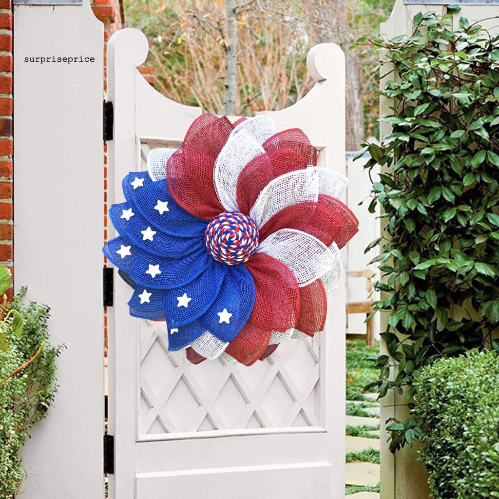 Vòng Hoa Treo Cửa Trọng Lượng Nhẹ Chủ Đề Ngày Độc Lập Trang Trí Nhà Cửa SPA