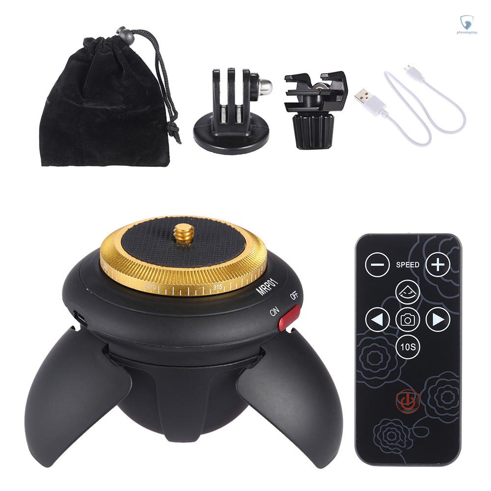 Đầu Panorama Điện Mini Xoay 360 Độ Tiện Dụng° Gậy Tự Sướng Thời Gian Xoay Được Cho Điện Thoại Thông Minh / Máy Ảnh / Micro SLR