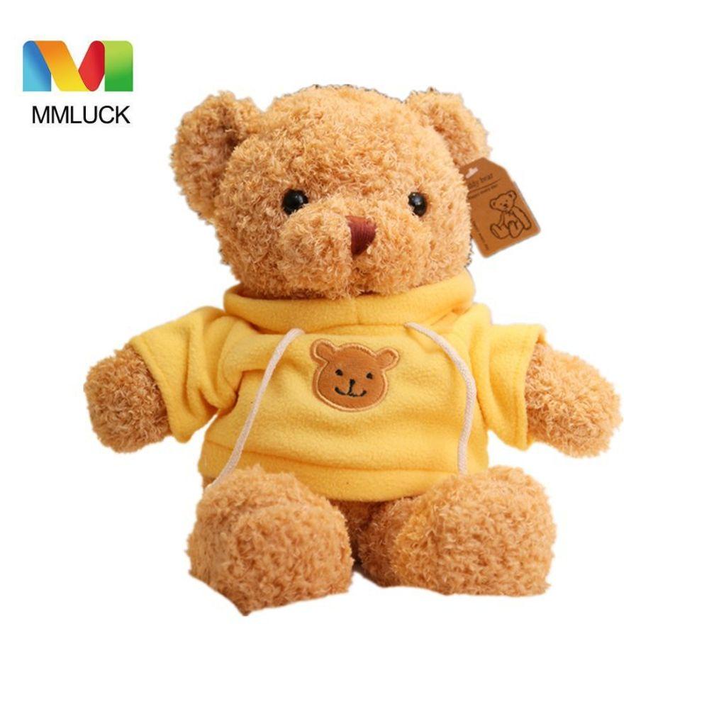 Đồ chơi nhồi bông Hình Gấu Mặc Áo Sweater Màu Đen Mềm Mại Đáng Yêu